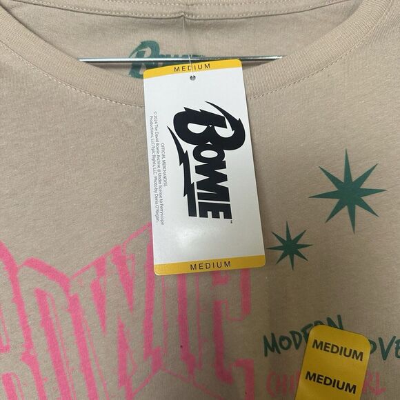 Soft Lightweight Crewneck Short Sleeve Band Graphic Tee Size Medium David Bowie - Picture 4 of 5